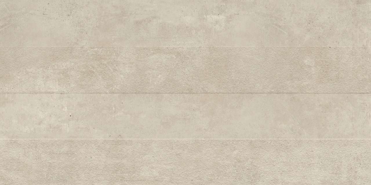 Helle, sandfarbene Fliesen in Betonoptik für Innen- und Außenbereiche.